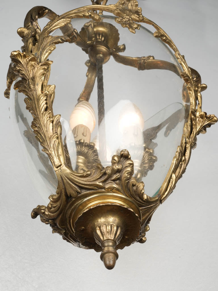 Sophisticated bronze Rococo powder room light