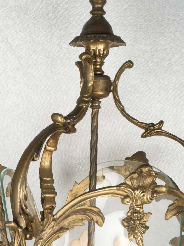 Timeless 1970s bronze lighting chandelier
