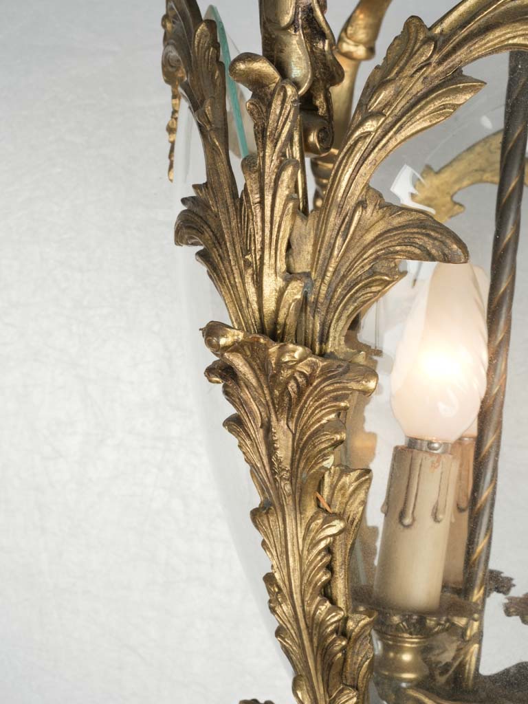 Elegant Rococo bronze porch lantern