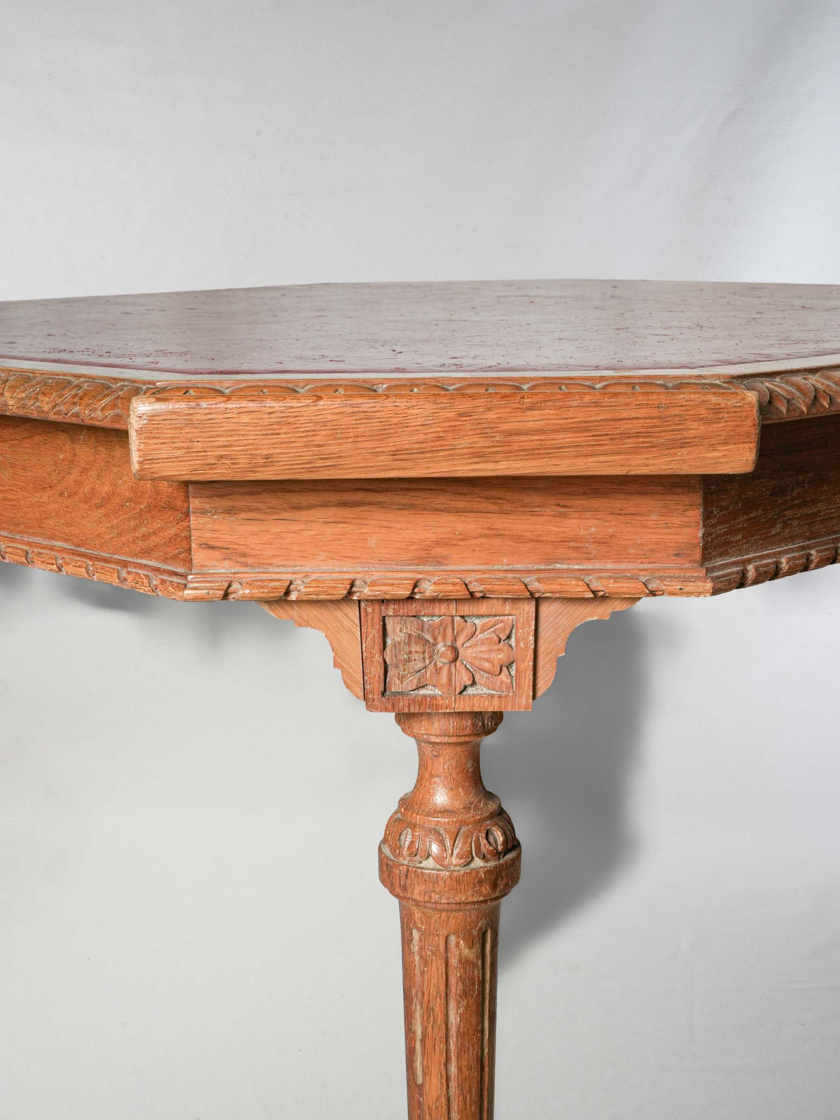 Louis XVI-Style Oak Games Table with Four Pull-Out Trays