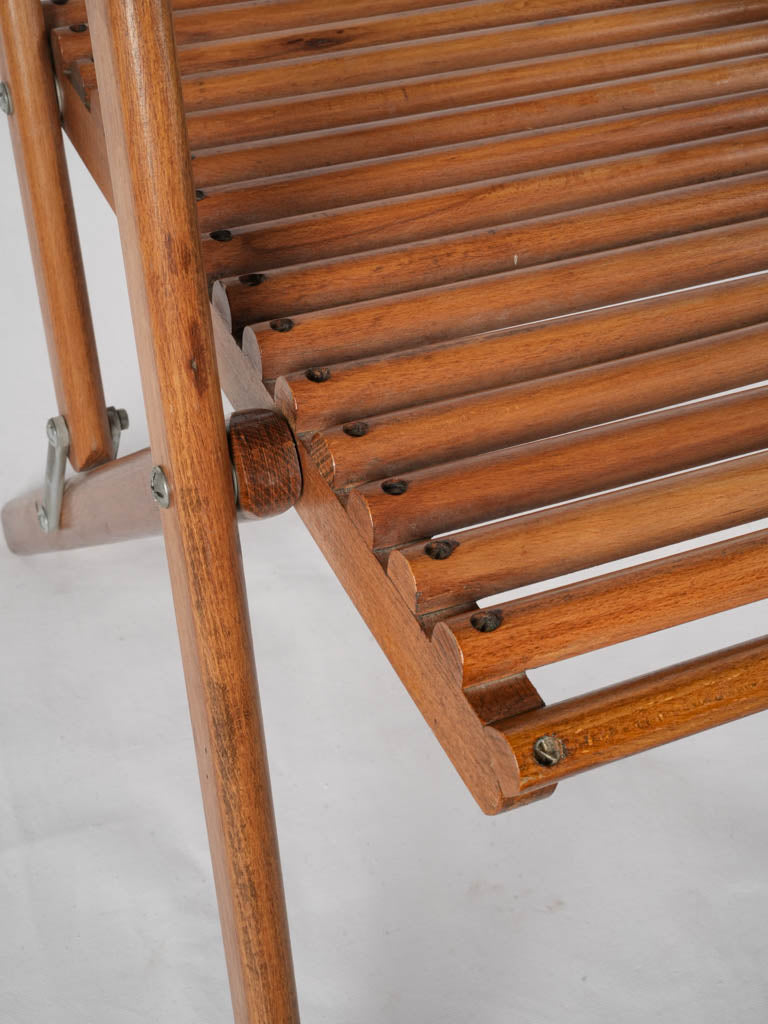 Refined wooden slatted chairs