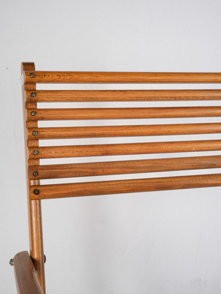Antique finish folding armchairs