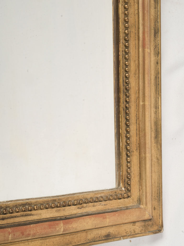Refined pearl-detail decorative mirror  