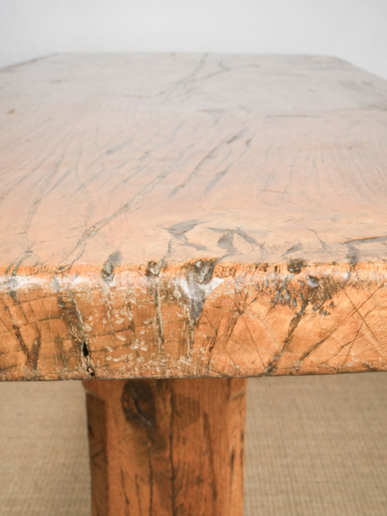 Country-style oak wood table