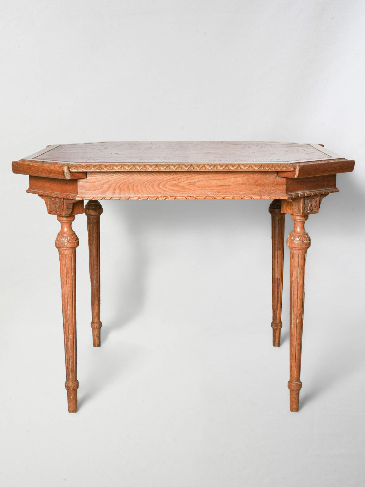 Louis XVI-Style Oak Games Table with Four Pull-Out Trays