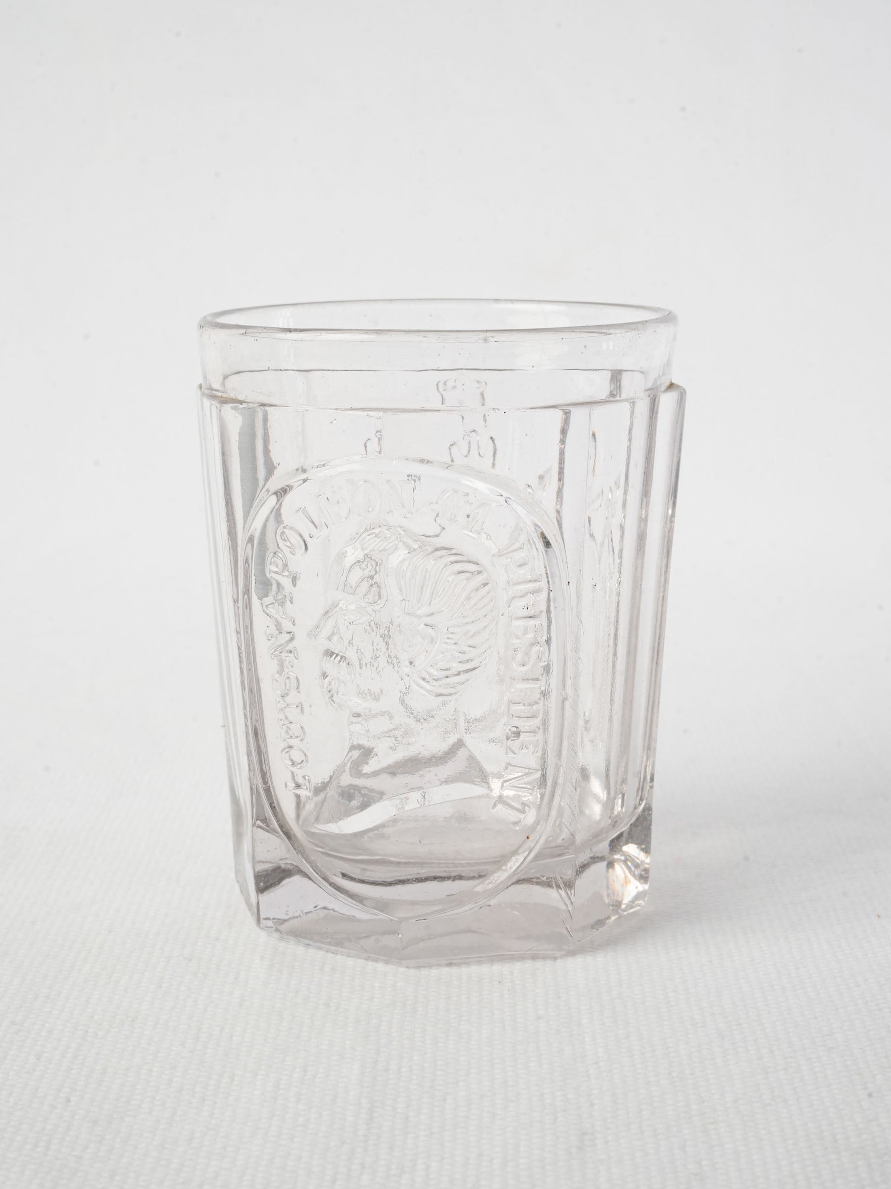 Napoleon III Pressed Glass Political Tumbler dated 1852 - 3½"