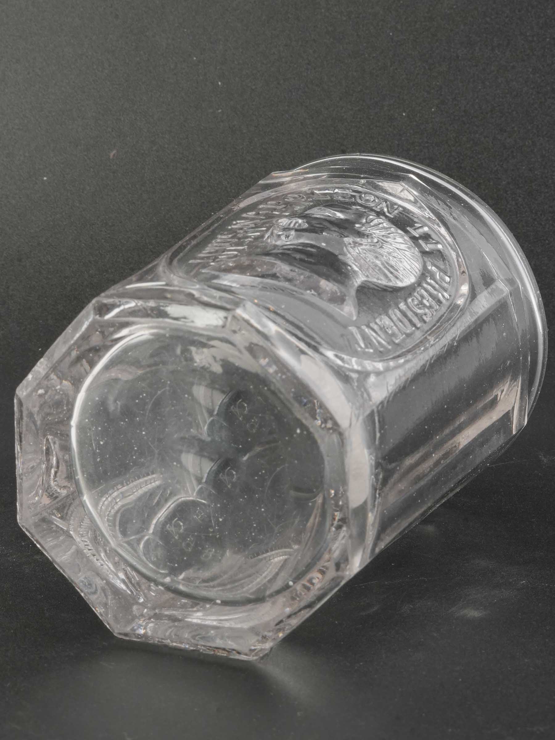 Iconic eagle-inscribed glass