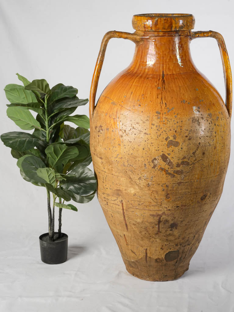 Elegant dual-handled Italian amphora