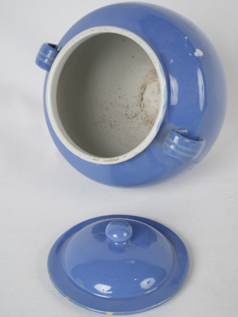 Collectible Antique Blue Confit Pot