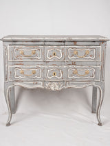Louis XV 2 drawer commode w/ blue patina 37"