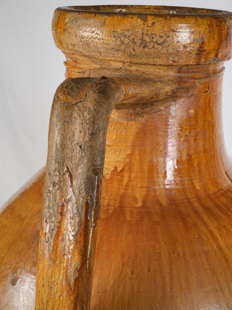 Antique ochre-glazed amphora