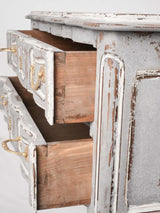 Louis XV 2 drawer commode w/ blue patina 37"