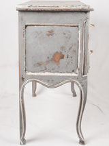 Louis XV 2 drawer commode w/ blue patina 37"