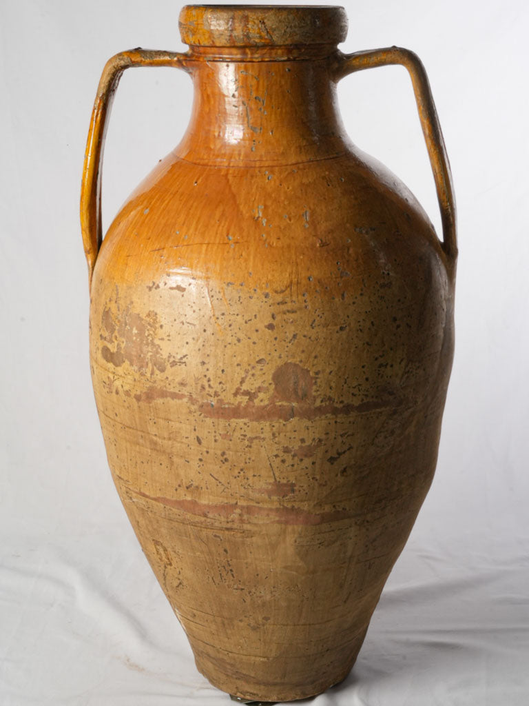 Timeless ochre ceramic amphora