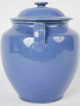Aged periwinkle glaze conserver container