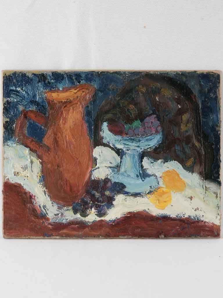 Vintage French oil still-life painting