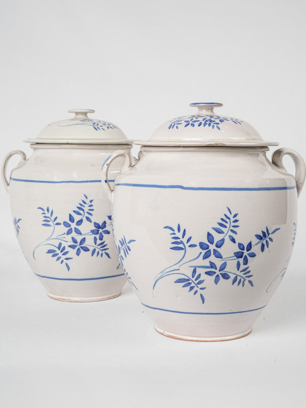 Rare 19th-century Mediterranean confit pots
