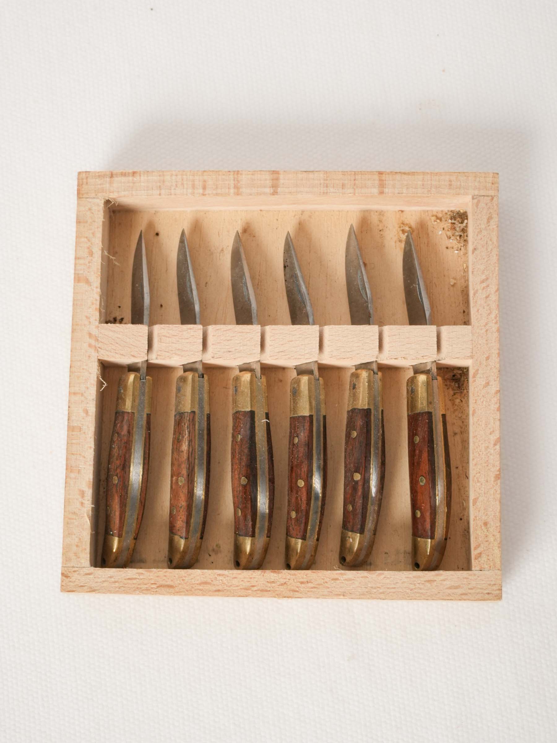 Set of Six French Folding Picnic Knives