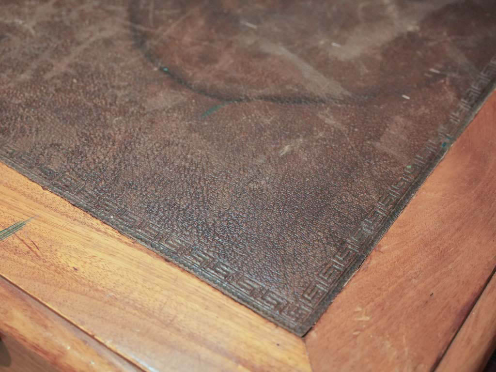 Fluted tambour door writing desk  