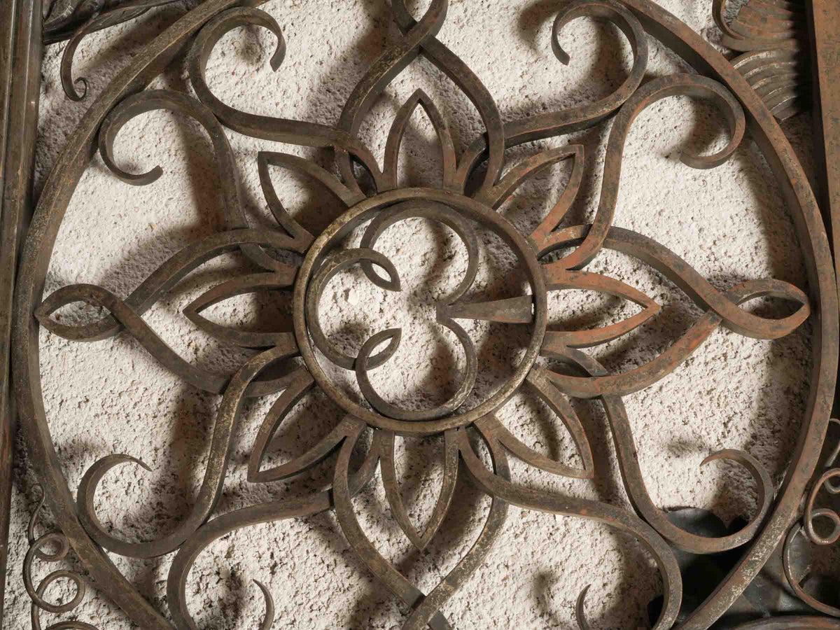 Exceptional Three-Part French Art Deco Chancel Barrier by Master Ironworker Georges Bernardin