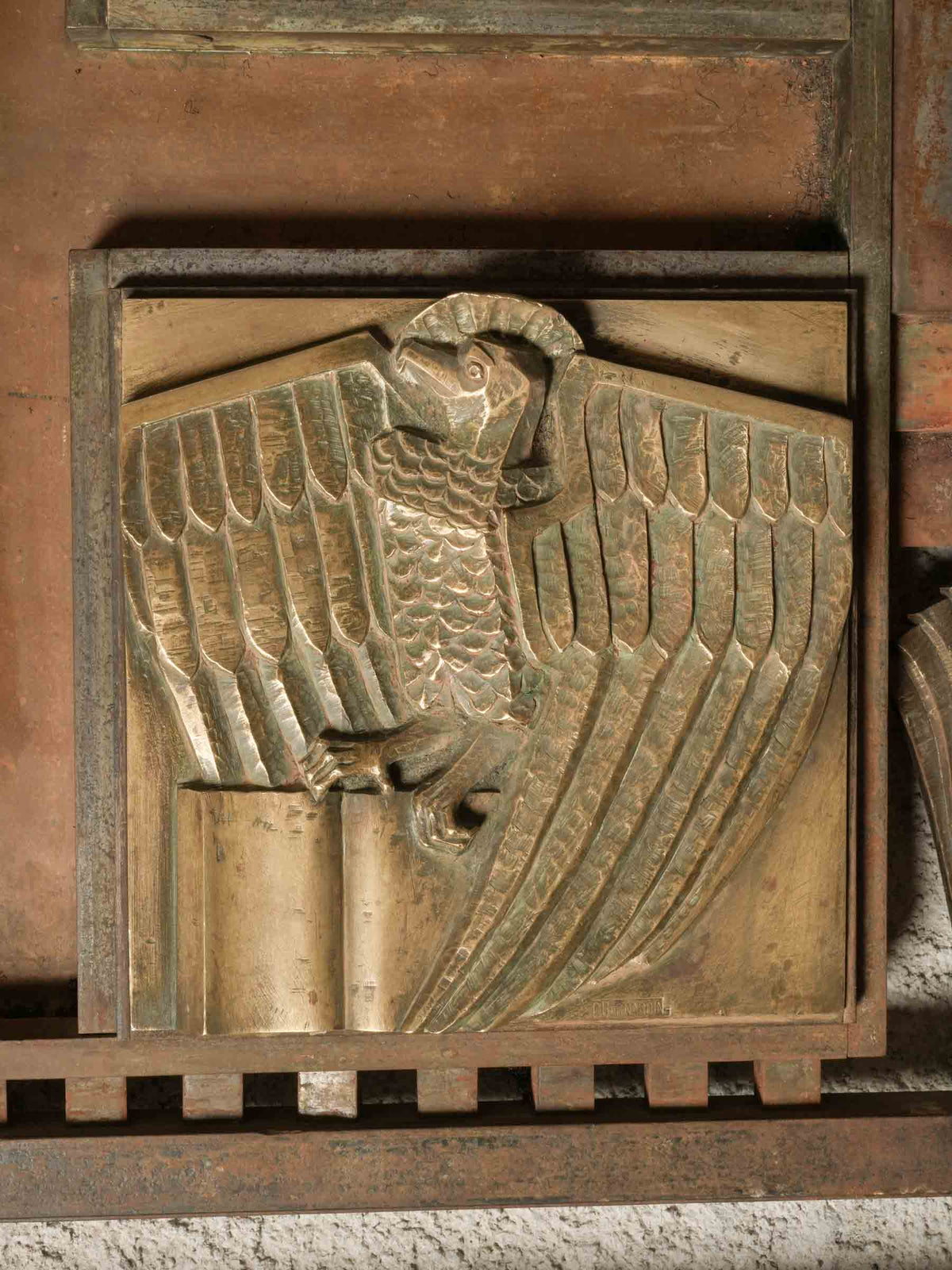 Exceptional Three-Part French Art Deco Chancel Barrier by Master Ironworker Georges Bernardin