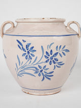 Rustic vintage blue floral container