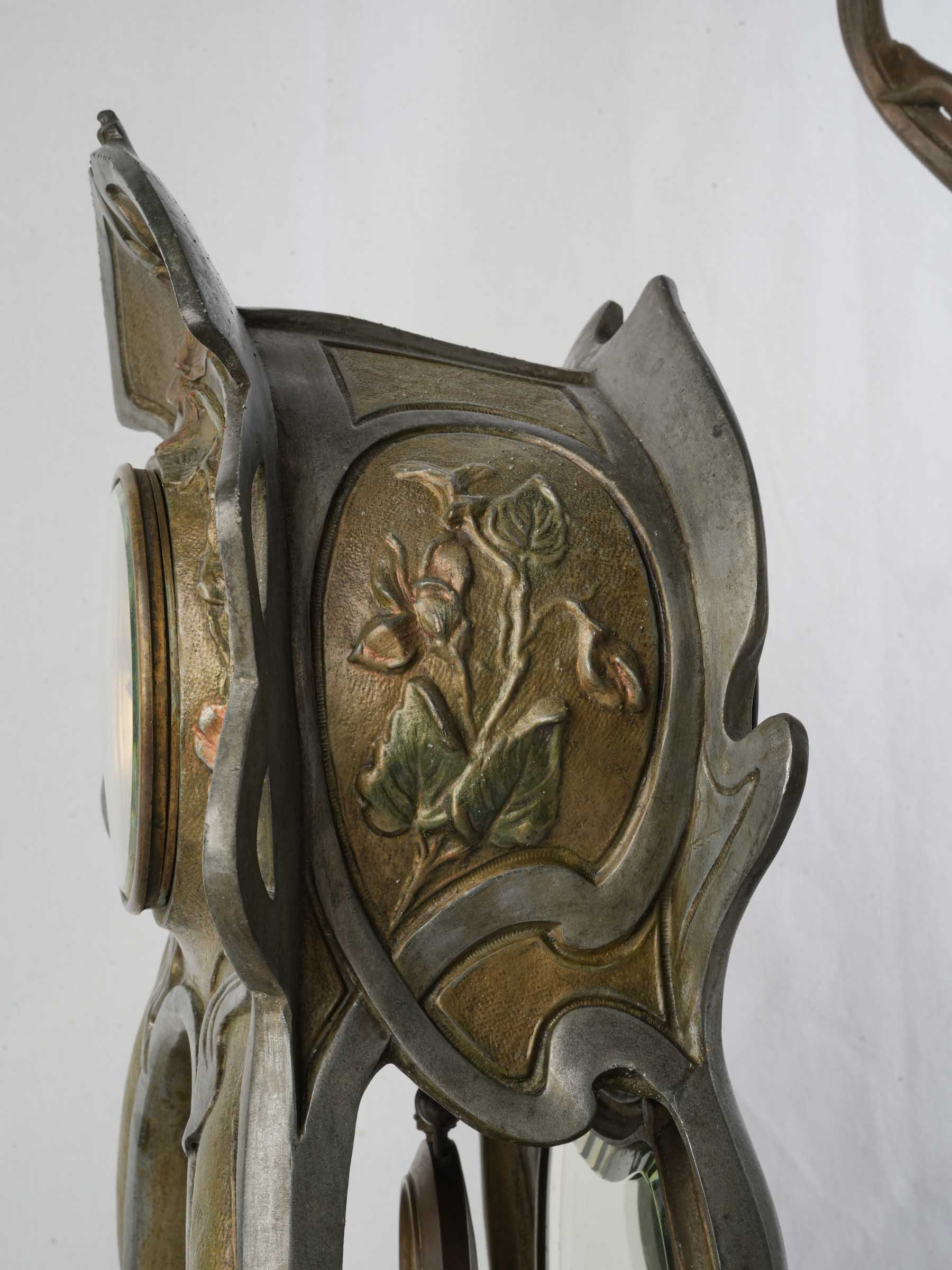 Ornate enamelled Roman numeral clock  
