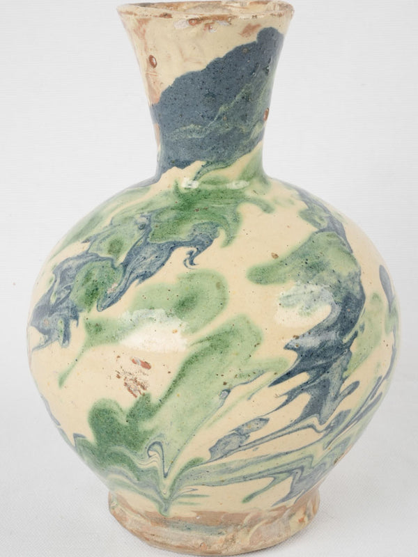 Antique French jaspe glazed vase