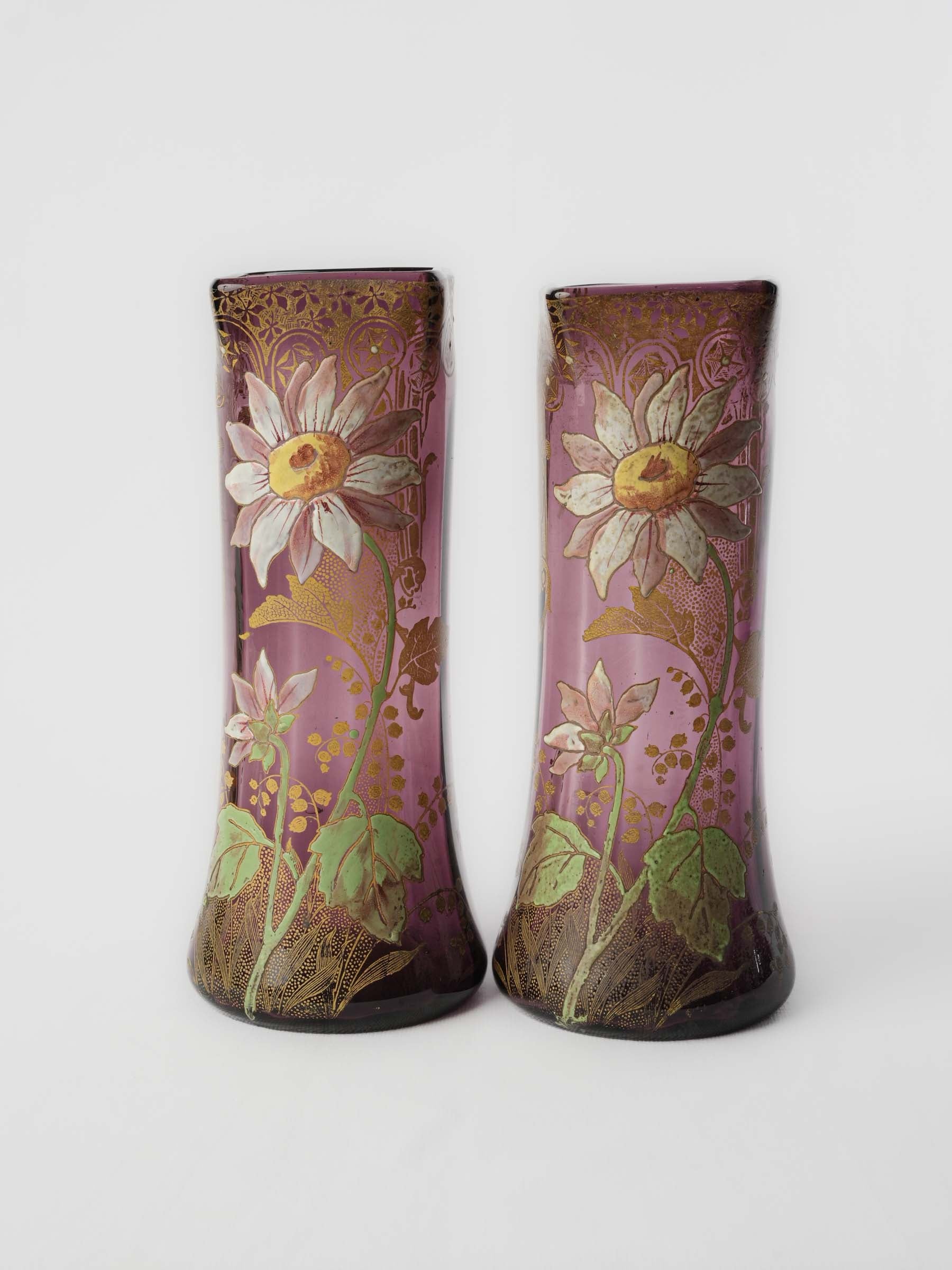 Elegant French Art Nouveau vases