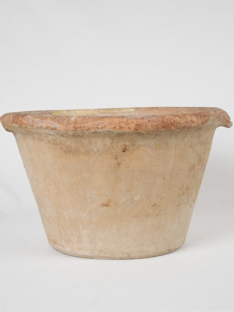 Aged terracotta tian serving bowl