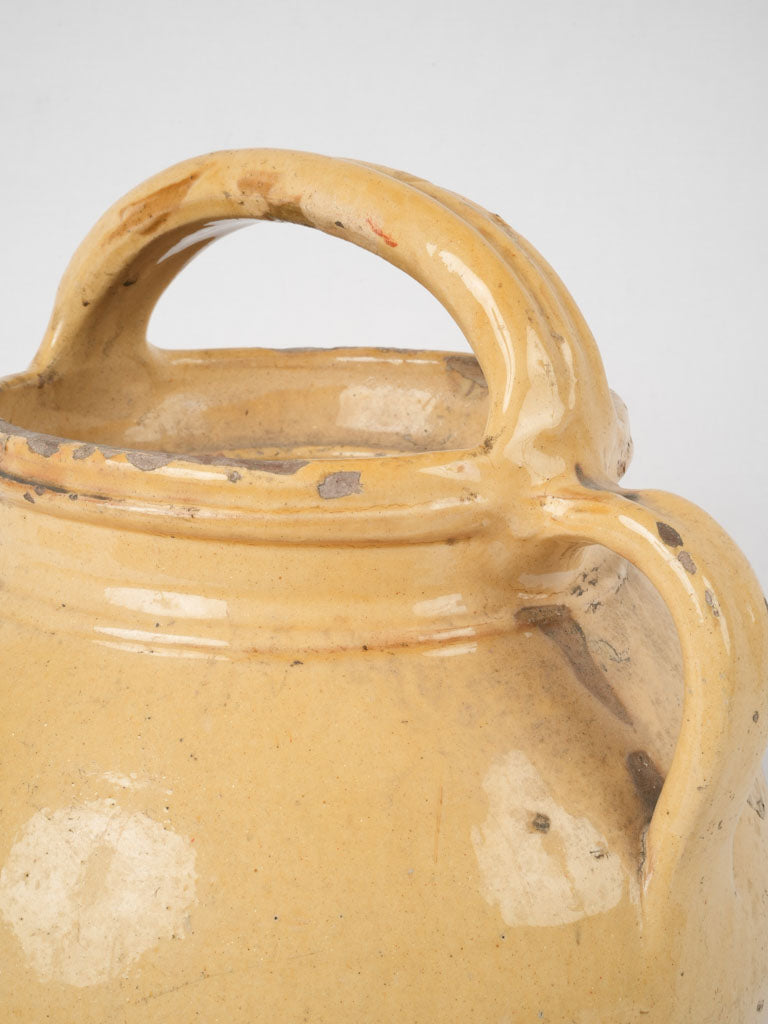 French country-style yellow ewer antique