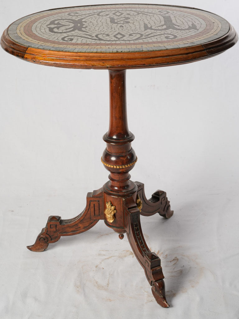 Transitional style mosaic accent table