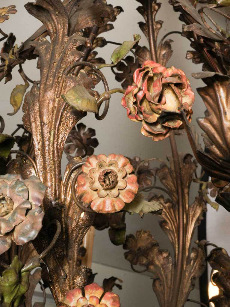 Vintage botanical silhouette chandelier