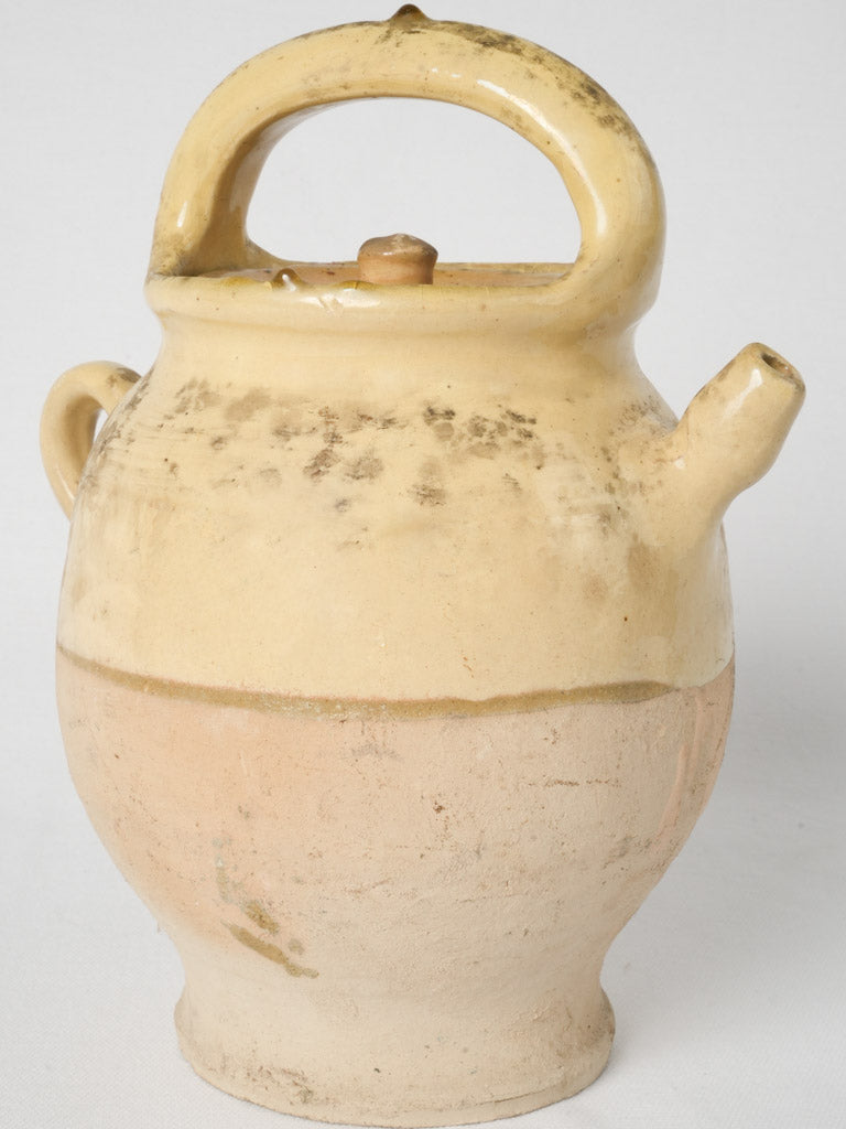 Antique French terracotta cruche