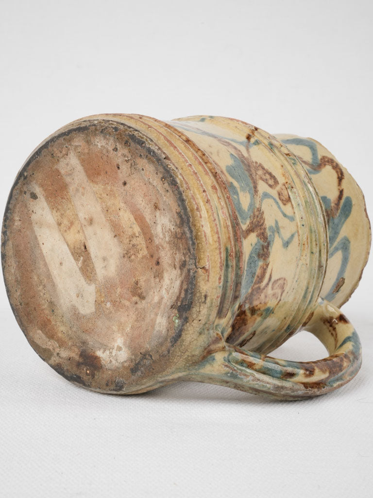 Collectible azure-coast ceramic pitcher