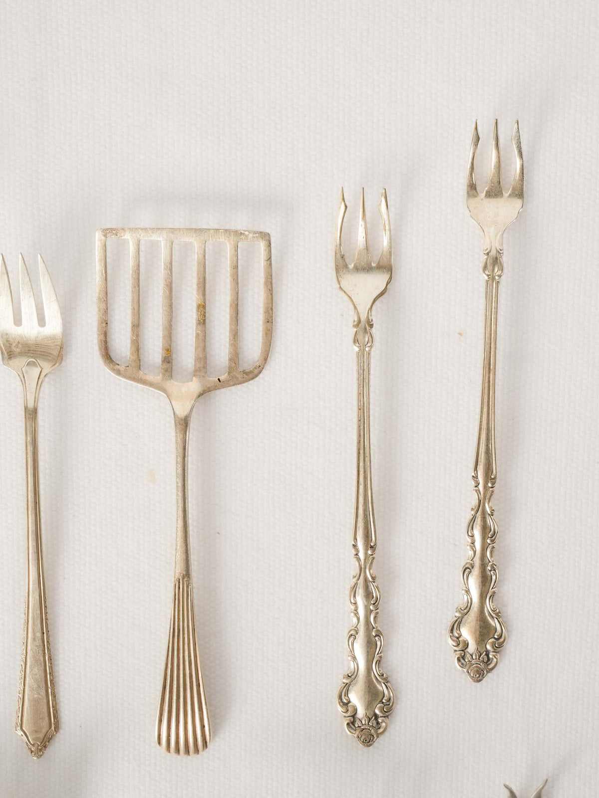 Set of 10 Antique Silver-Plate Fish and Shellfish Servers