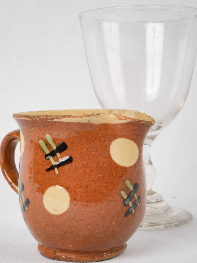 Early-century brown ocher glazed jug