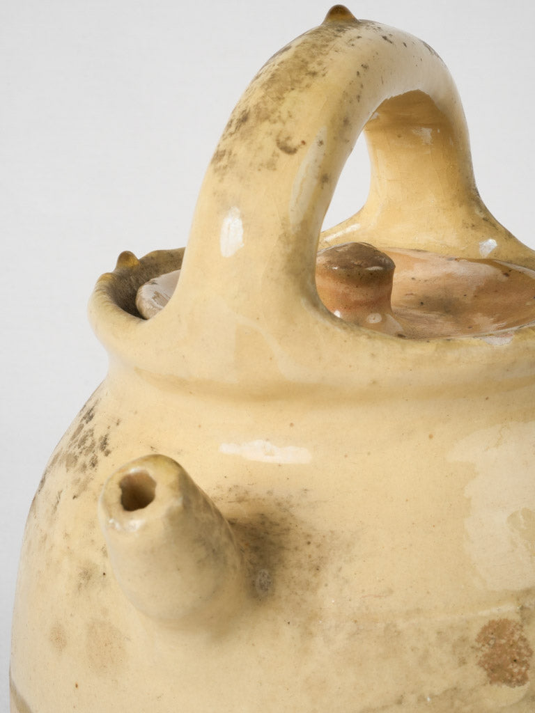 Time-worn terracotta village pitcher