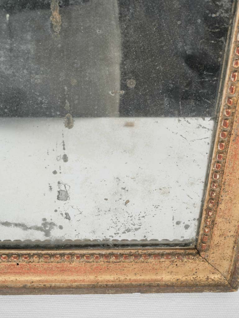 Regal aged pearl Louis XVI mirror