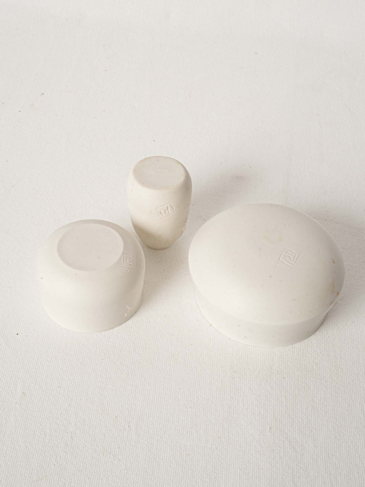 Three Pieces of Handmade Porcelain by Atelier-A France