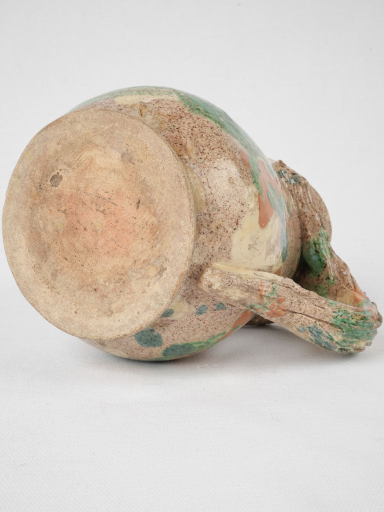 Eye-catching jaspe glaze ceramic collectible