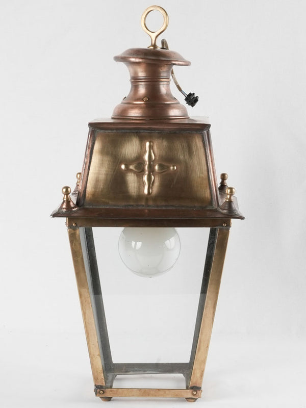 Antique Copper lantern 22¾" x 10¾"