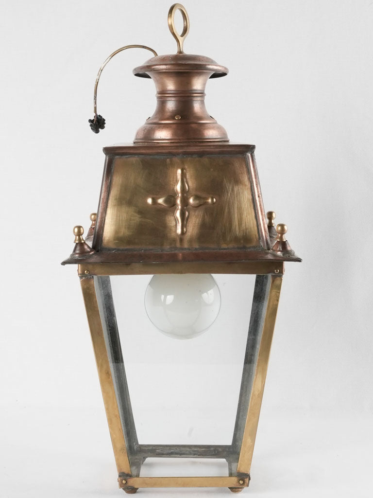 Antique Copper lantern 22¾" x 10¾"