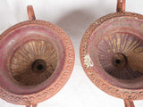 Pair of large Chambord Medici urns w/ red patina 35¾"