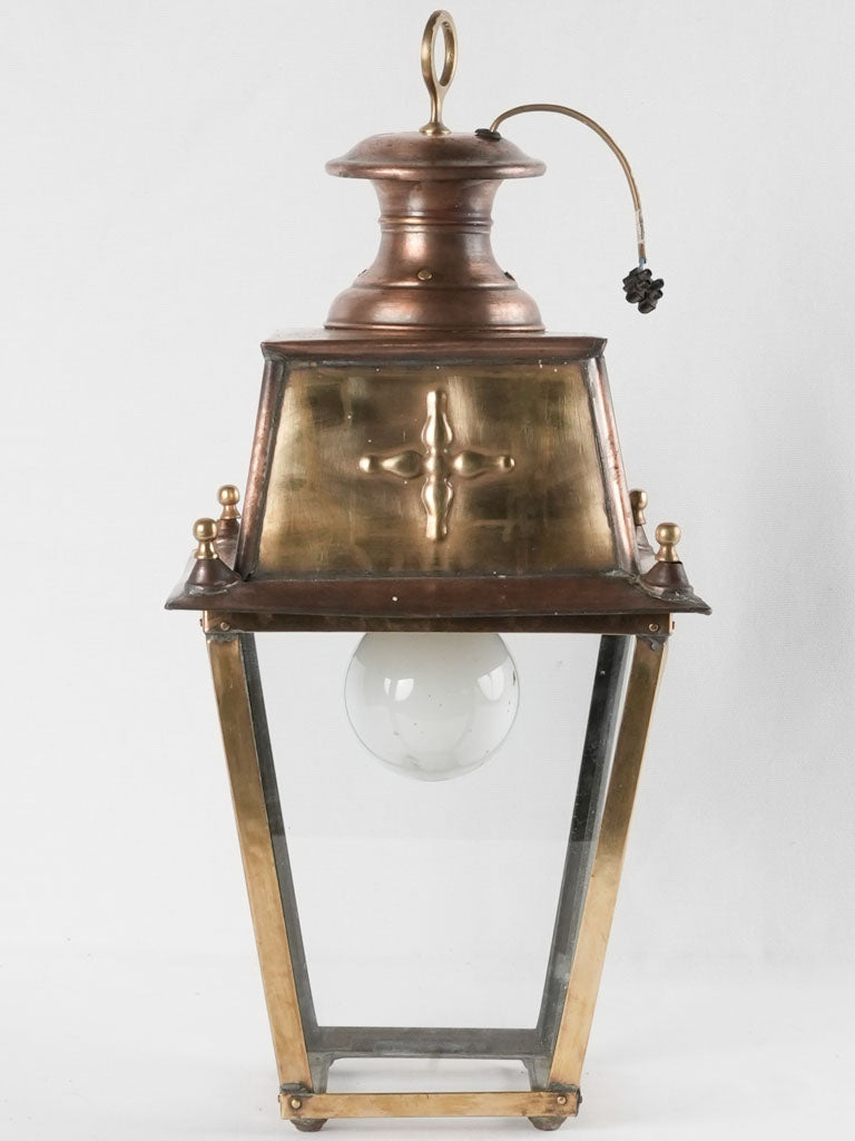 Antique Copper lantern 22¾" x 10¾"