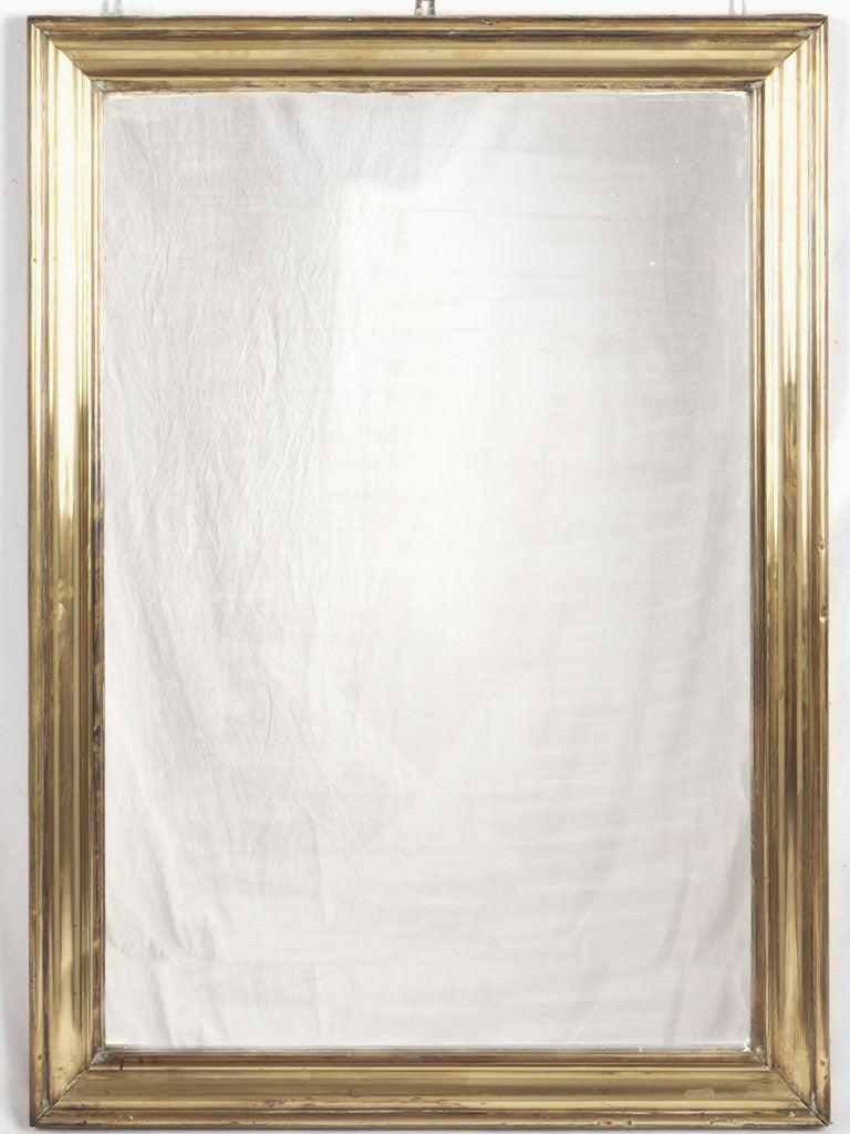 Late 19th century French bistro mirror - brass 46" x 33½"