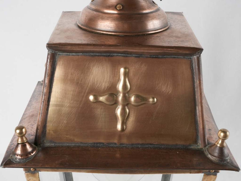 Antique Copper lantern 22¾" x 10¾"