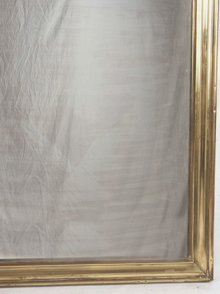Late 19th century French bistro mirror - brass 46" x 33½"