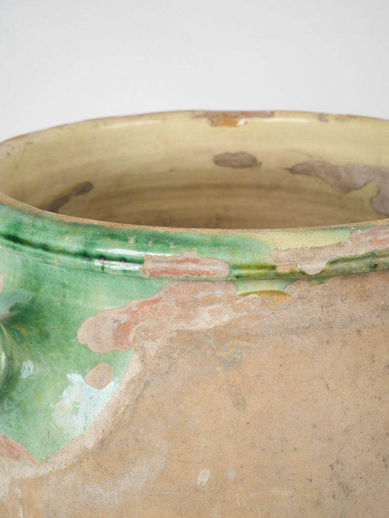 Charming Green Glazed Pottery Vessel