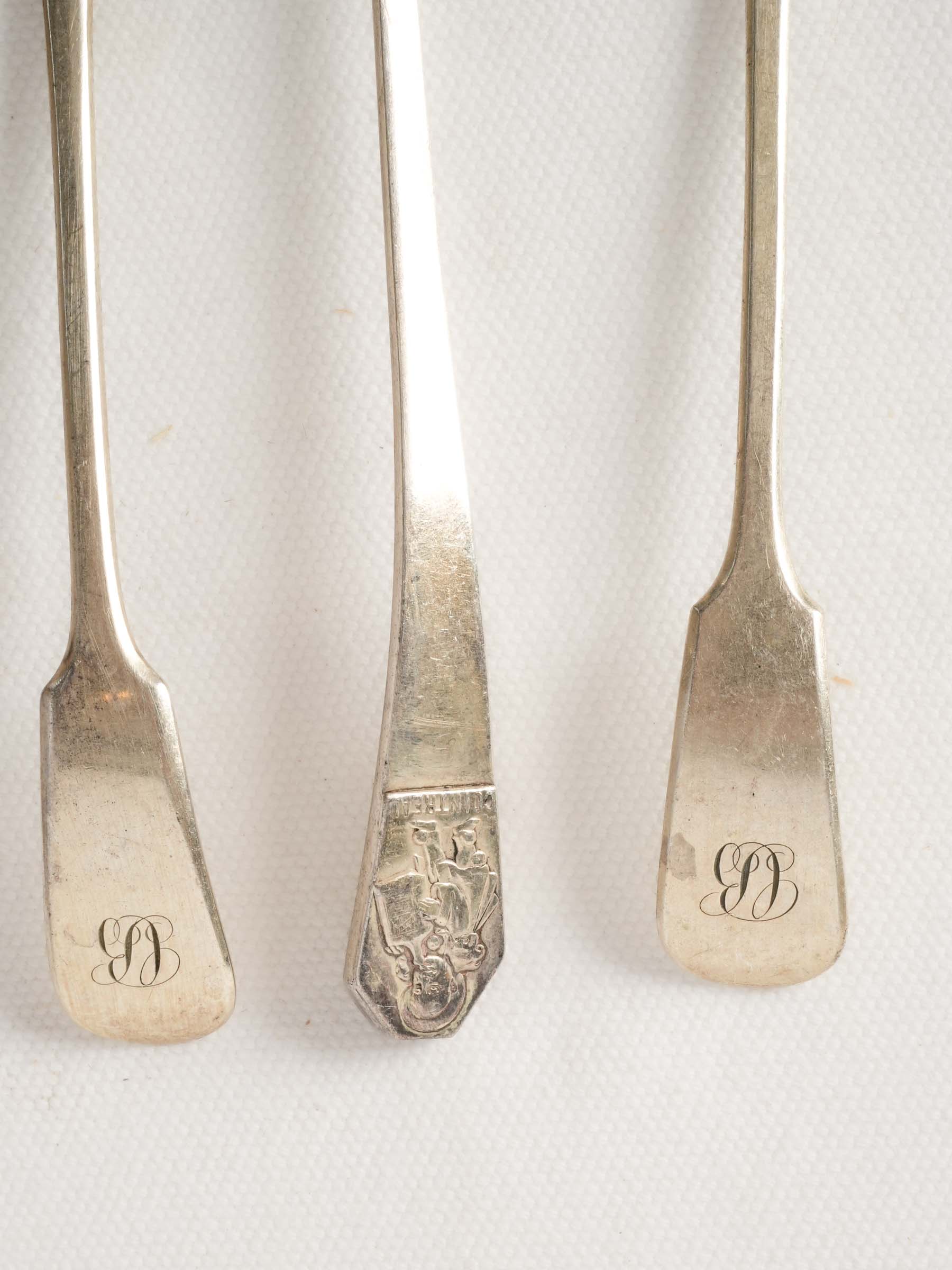 Set of French Silver-Plated Ladles and Serving Spoons